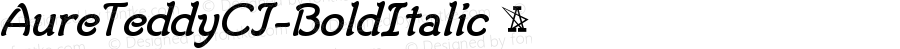 AureTeddyCJ-BoldItalic ☞ Version 2.000; ttfautohint (v1.5);com.myfonts.easy.aure.aure-teddy.cj-bold-italic.wfkit2.version.5dr9