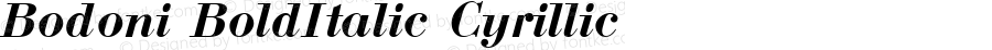 Bodoni BoldItalic Cyrillic