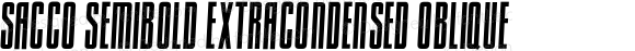 Sacco SemiBold ExtraCondensed Oblique