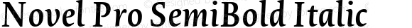 Novel Pro SemiBold Italic