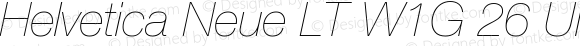 Helvetica Neue LT W1G 26 Ultra Light Italic