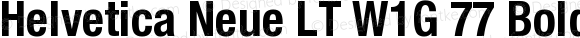 Helvetica Neue LT W1G 77 Bold Condensed