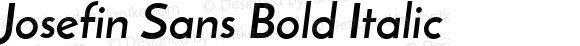 Josefin Sans Bold Italic