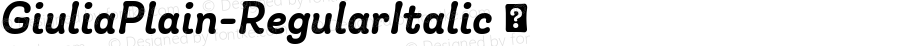 GiuliaPlain-RegularItalic ☞ Version 1.001;com.myfonts.easy.hvdfonts.giulia.plain-regular-italic.wfkit2.version.57dJ