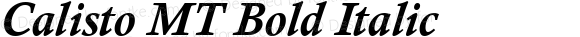 Calisto MT Bold Italic