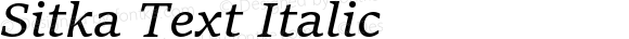 Sitka Text Italic