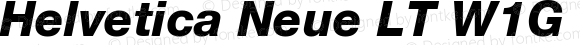 Helvetica Neue LT W1G 86 Heavy Italic