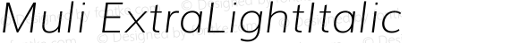 Muli ExtraLightItalic