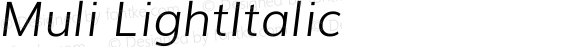 Muli LightItalic