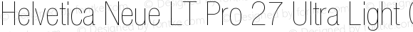 Helvetica Neue LT Pro 27 Ultra Light Condensed