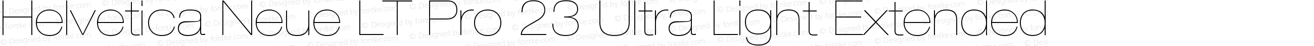 Helvetica Neue LT Pro 23 Ultra Light Extended