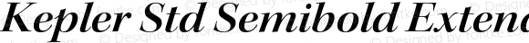 Kepler Std Semibold Extended Italic Display