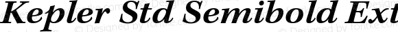 Kepler Std Semibold Extended Italic Caption