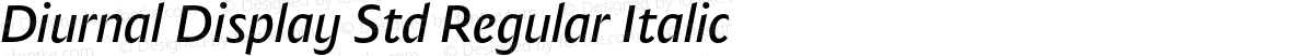 Diurnal Display Std Regular Italic