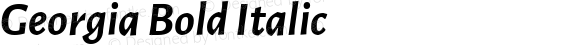 Georgia Bold Italic
