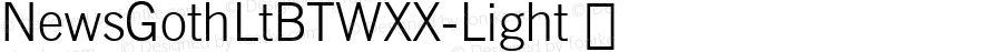 NewsGothLtBTWXX-Light ☞ Version 1.10;com.myfonts.easy.bitstream.news-gothic.bt-std-light.wfkit2.version.4Rjo