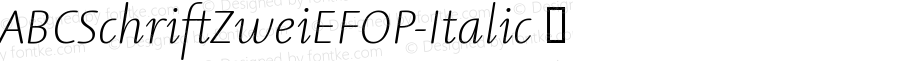 ABCSchriftZweiEFOP-Italic ☞ OTF 2.001;PS 002.000;Core 1.0.29; ttfautohint (v1.5);com.myfonts.easy.ef.abcschrift-zwei-ef.italic.wfkit2.version.21dw