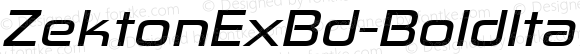ZektonExBd-BoldItalic ☞ Version 5.000; ttfautohint (v1.5);com.myfonts.easy.typodermic.zekton.extended-bold-italic.wfkit2.version.4uoR