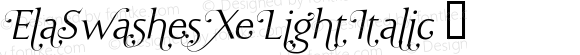 ElaSwashesXeLightItalic ☞ Macromedia Fontographer 4.1.5 30.03.2005;com.myfonts.easy.wiescherdesign.ela-swashes.extra-light-italic.wfkit2.version.4TkK