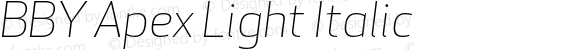 BBY Apex Light Italic