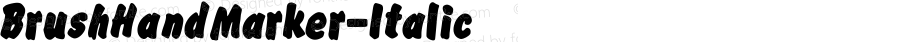 BrushHandMarker-Italic ☞ 1.001;com.myfonts.easy.typographicdesign.brush-hand-marker.italic.wfkit2.version.5t3b