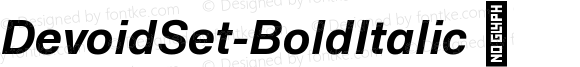 DevoidSet-BoldItalic ☞