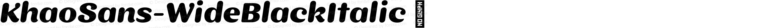 ☞KhaoSans Wide Black Italic