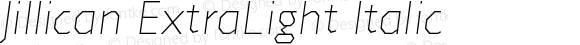 Jillican ExtraLight Italic