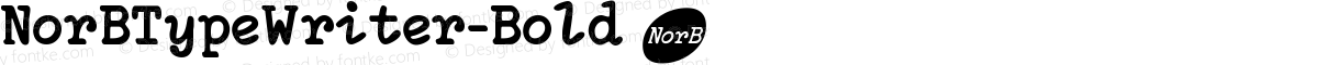 NorBTypeWriter-Bold ☞