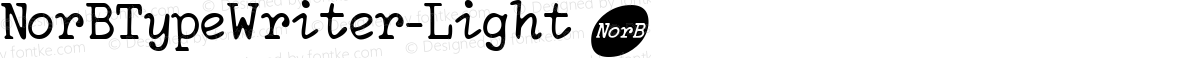 NorBTypeWriter-Light ☞