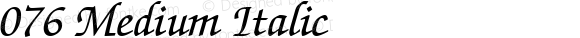 076 Medium Italic