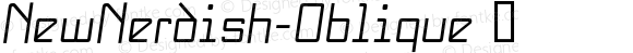 NewNerdish-Oblique ☞