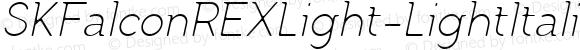 SKFalconREXLight-LightItalic ☞