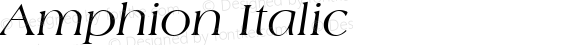 Amphion Italic From the WSI-Fonts Professional Collection