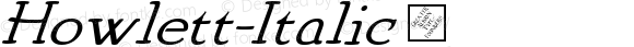 ☞Howlett Italic