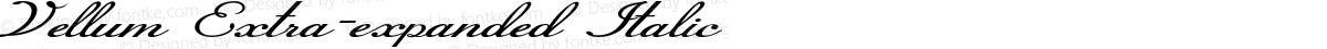 Vellum Extra-expanded Italic
