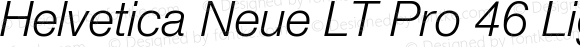 Helvetica Neue LT Pro 46 Light Italic