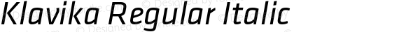 Klavika Regular Italic