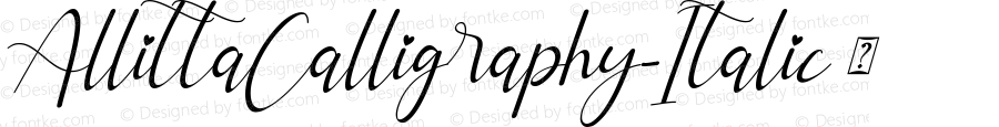 ☞Allitta Calligraphy Italic