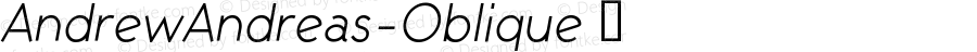 AndrewAndreas-Oblique ☞ Version 1.07 2020;com.myfonts.easy.ingrimayne.andrew-andreas.oblique.wfkit2.version.5A8a