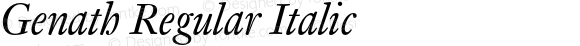 Genath Regular Italic