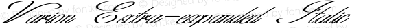 Varion Extra-expanded Italic