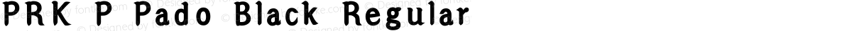 PRK P Pado Black Regular
