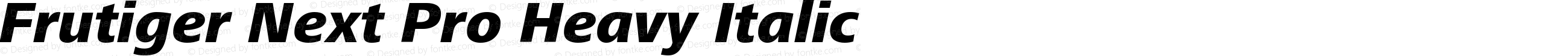 Frutiger Next Pro Heavy Italic