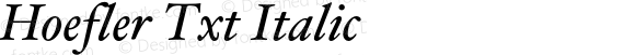 Hoefler Txt Italic