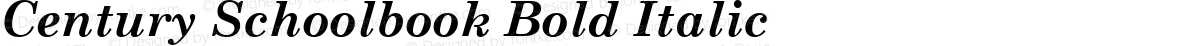 Century Schoolbook Bold Italic