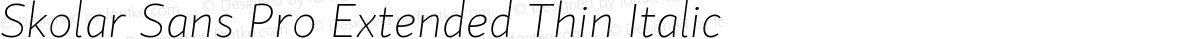Skolar Sans Pro Extended Thin Italic