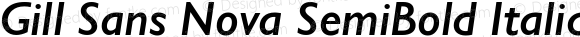 Gill Sans Nova SemiBold Italic