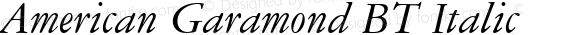 American Garamond Italic BT