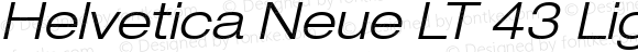 Helvetica Neue LT 43 Light Extended Oblique